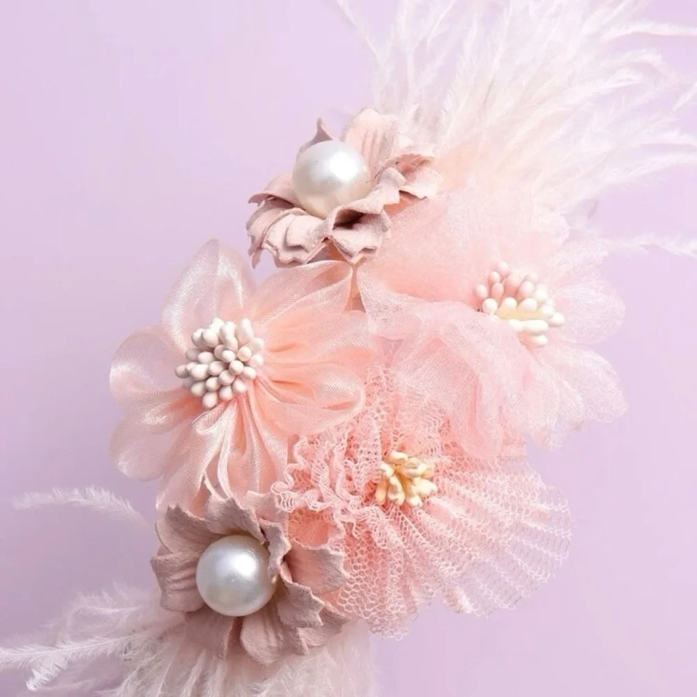 Fabulous Pink Feather Headband: Sparkle & Style for Every Occasion! NWOT Easter